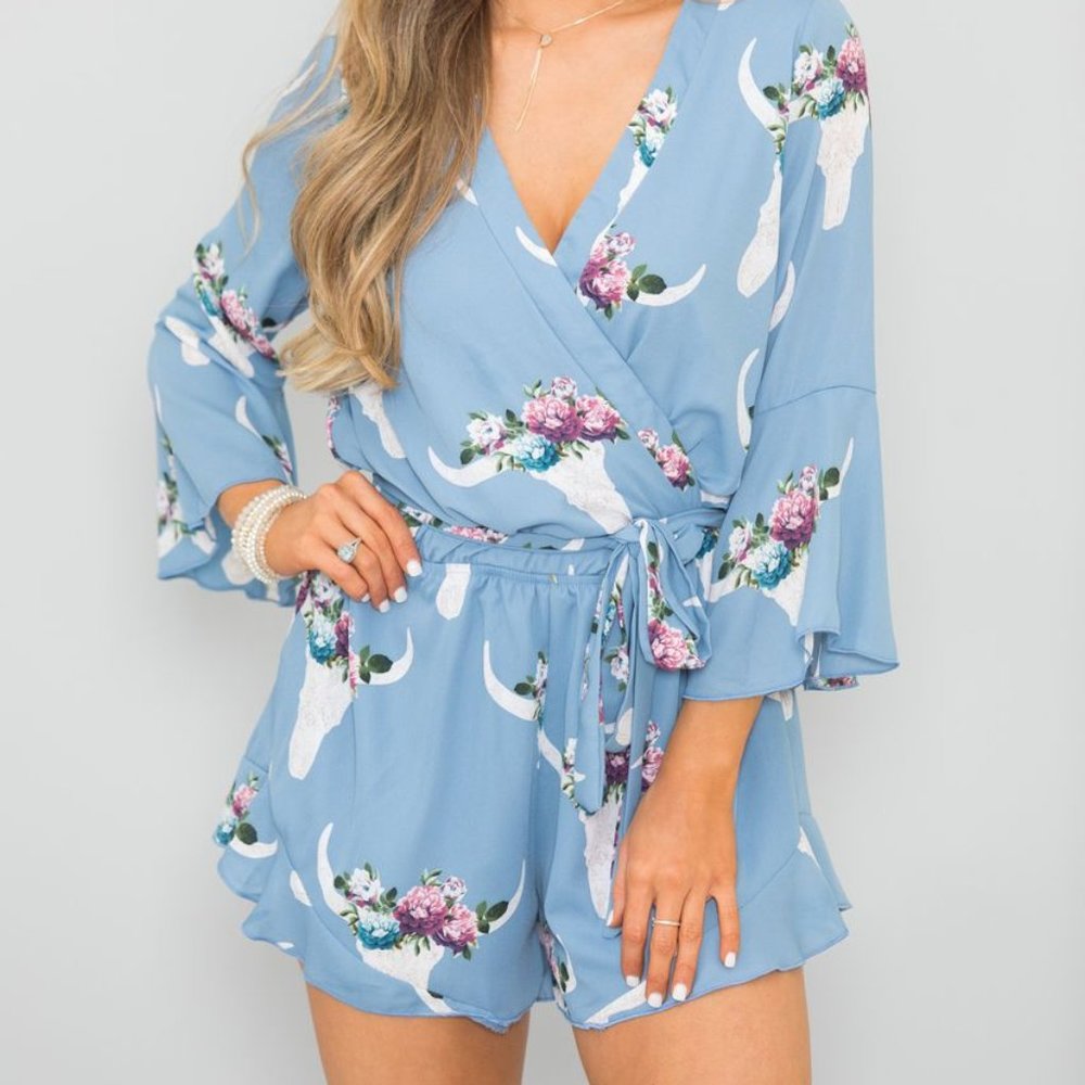 Free My Heart Printed Romper